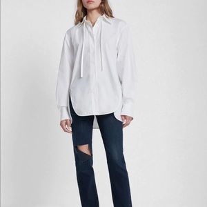 7 for All Mankind Classic Button Up Shirt - White - Large *New with Tags*